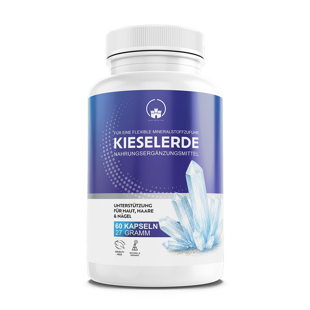 Saint Nutrition Kieselerde Kapseln Für Haare Haut und Nägel | Verstärker mit Haar Vitamine 60 St