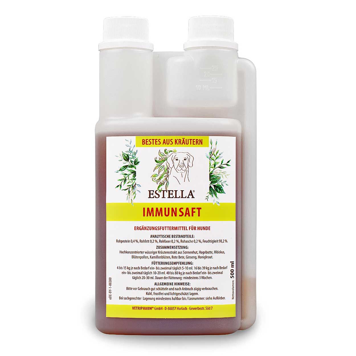 Estella Hunde Immunsaft 500 ml Flüssigkeit