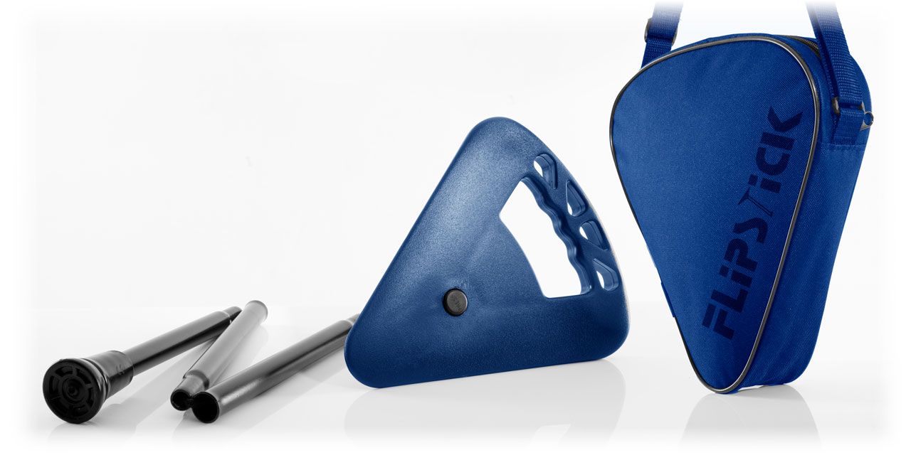 Flipstick Sitzstock faltbar mit Tasche royal-blau