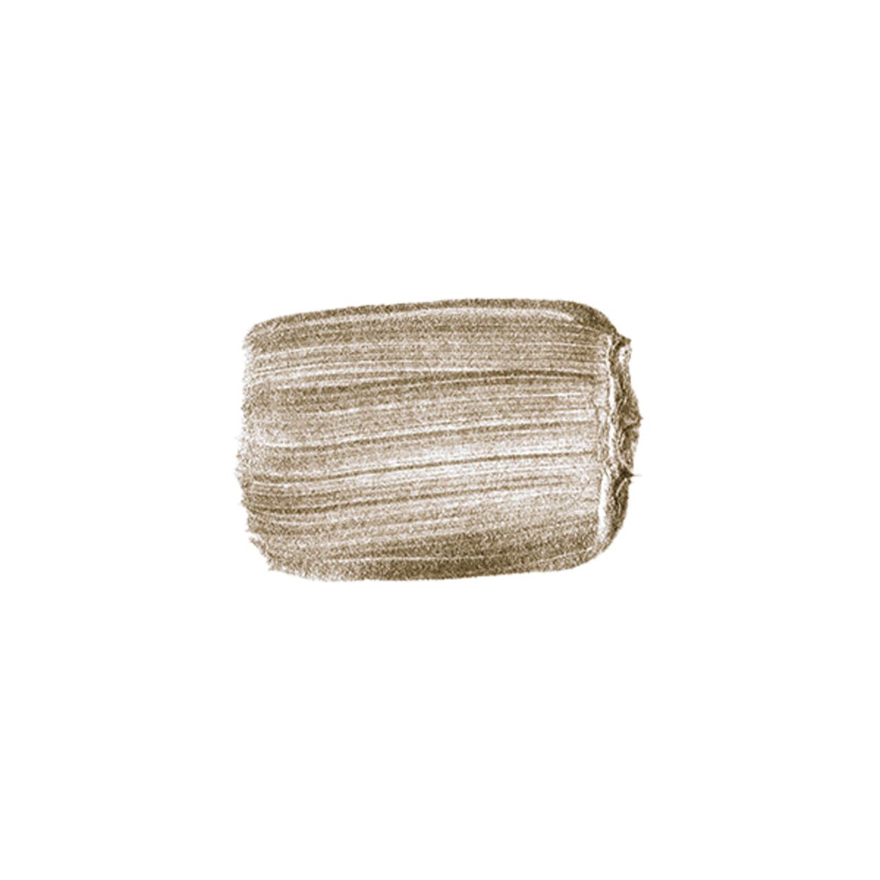 Abstrich von Sisley Ombre Eclat Liquide. Goldfarbene, glitzernde Textur auf weißem Hintergrund.