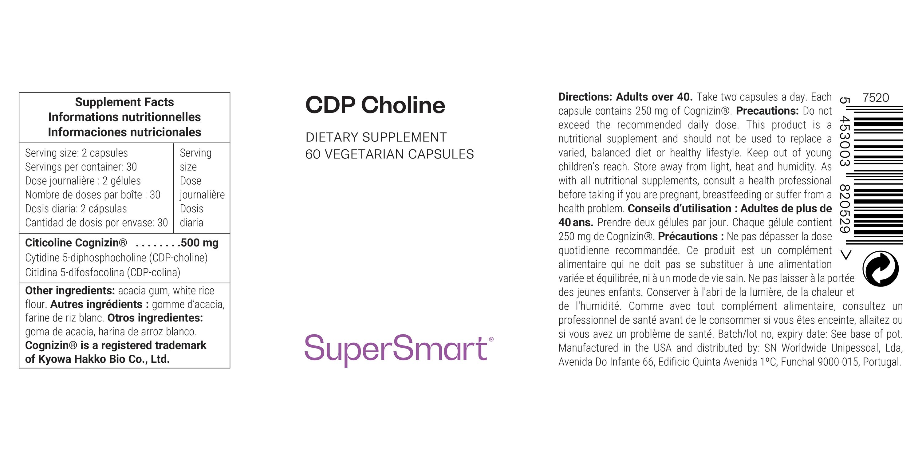 SuperSmart - CDP Choline 60 St