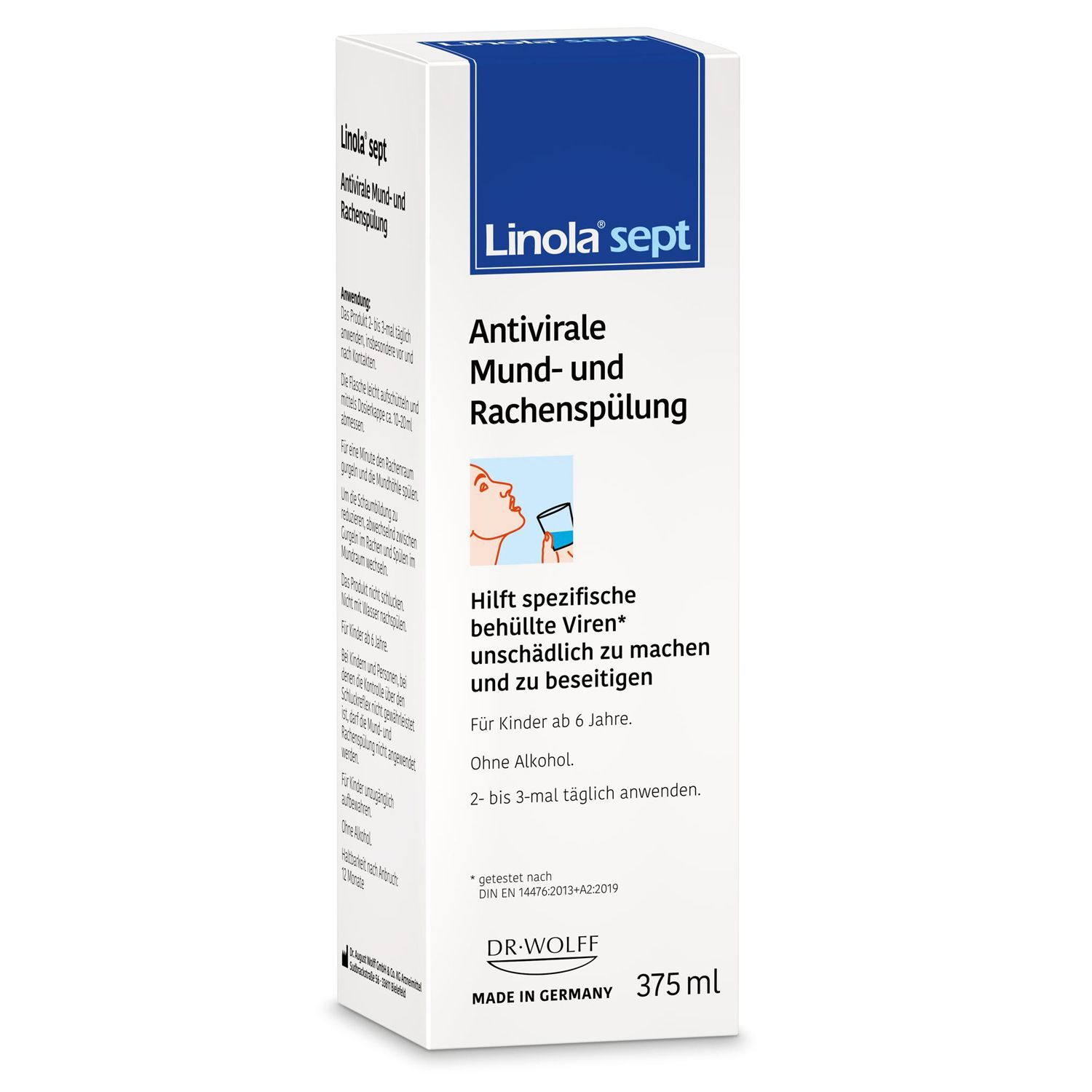 Linola® sept Antivirale Mund- und Rachenspülung - Mundspülung zum Gurgeln und Spülen