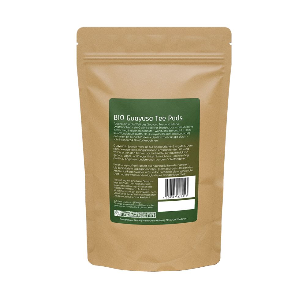 Matchachin Guayusa BIO Teepads