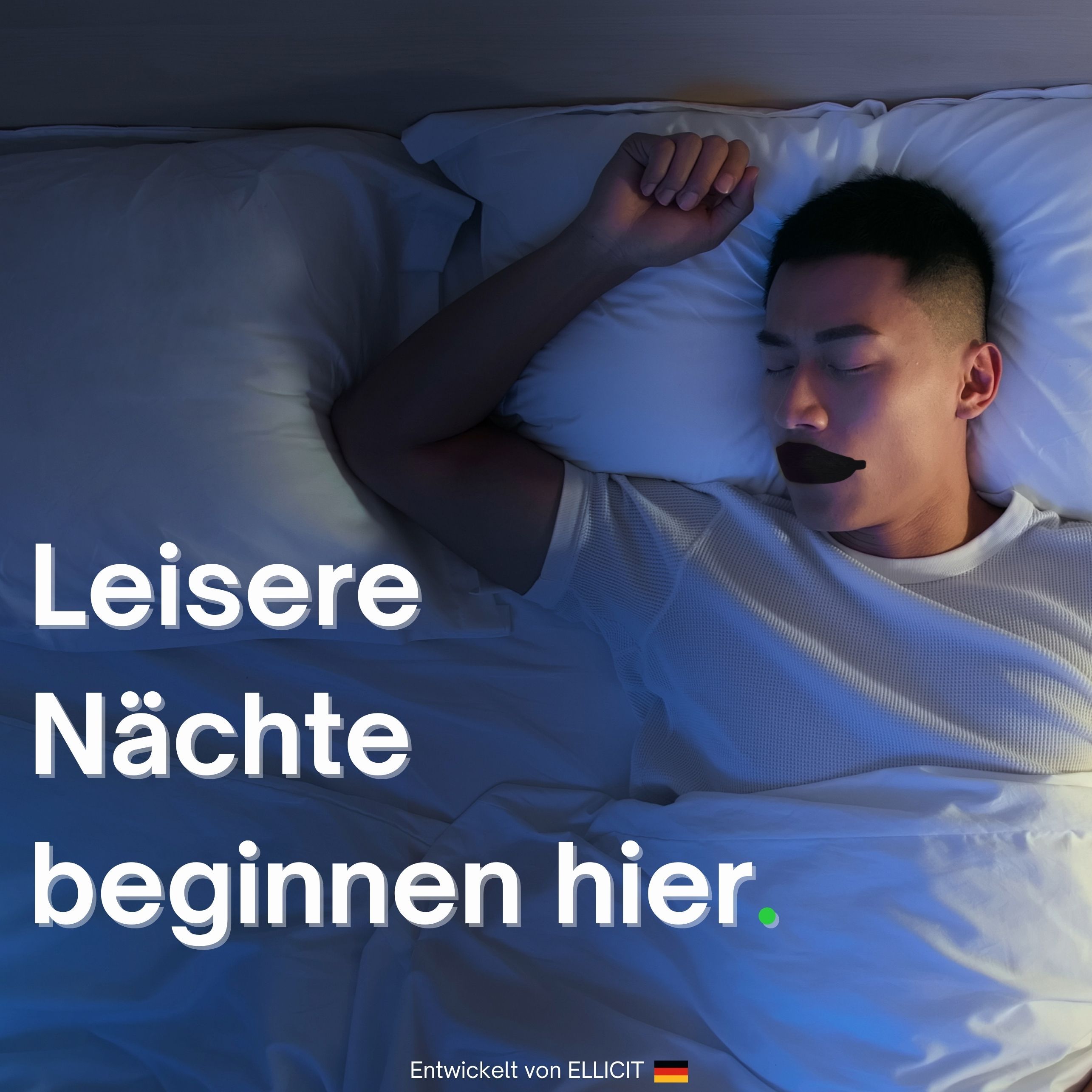 ELLICIT® Mundpflaster Schwarz, Universalgröße
