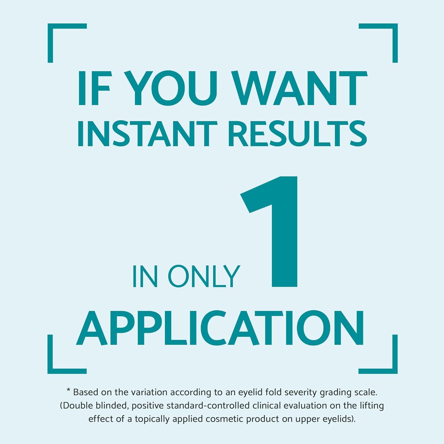 Text: 'Wenn Sie sofortige Ergebnisse wünschen' und '1 Anwendung'. Fußnote mit klinischer Bewertung.