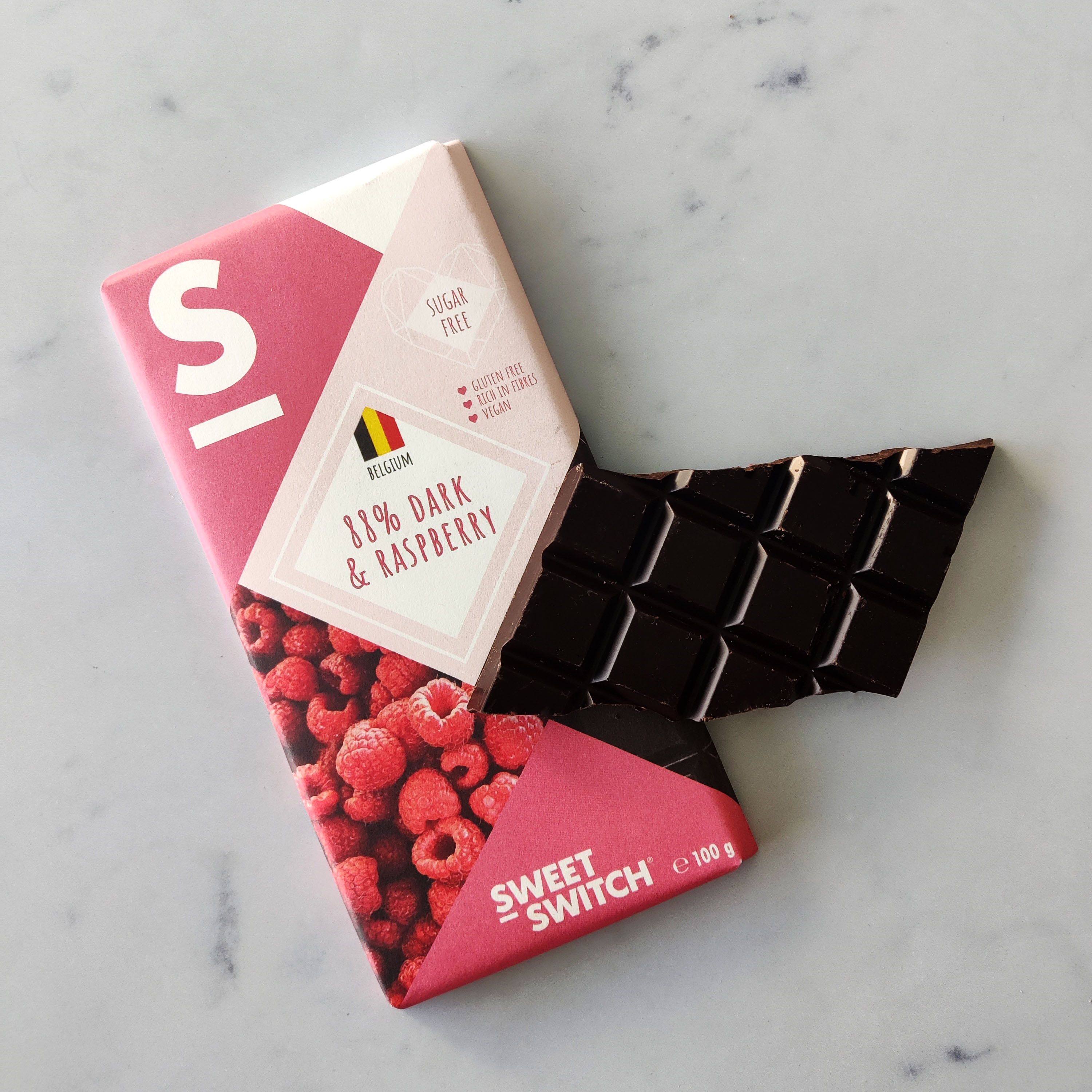 Sweet Switch 88% Dark&Rasperry Chocolate 0,1 kg Schokolade