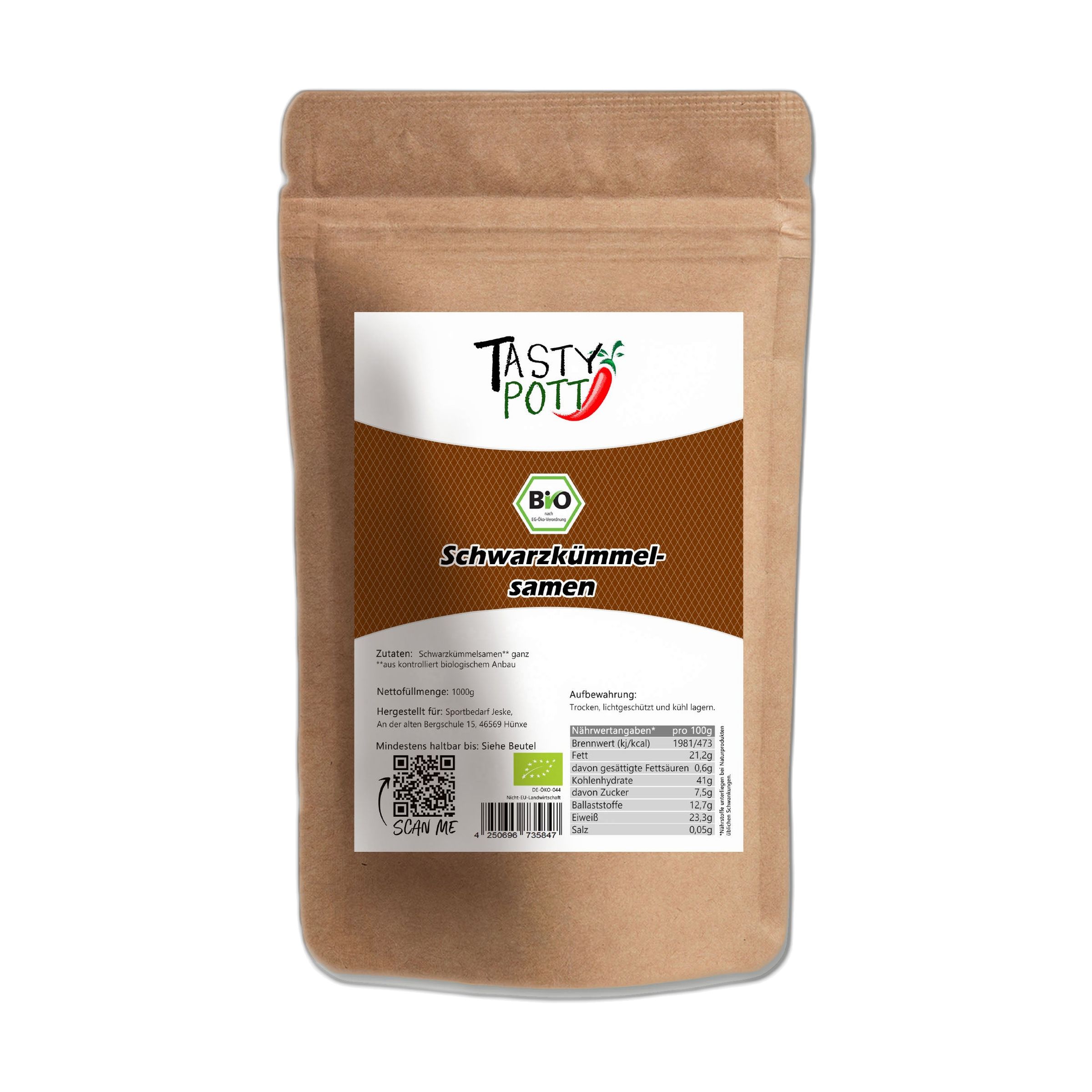 Tasty-Pott Tasty Pott Bio Schwarzkümmel ganze Samen 1000 g