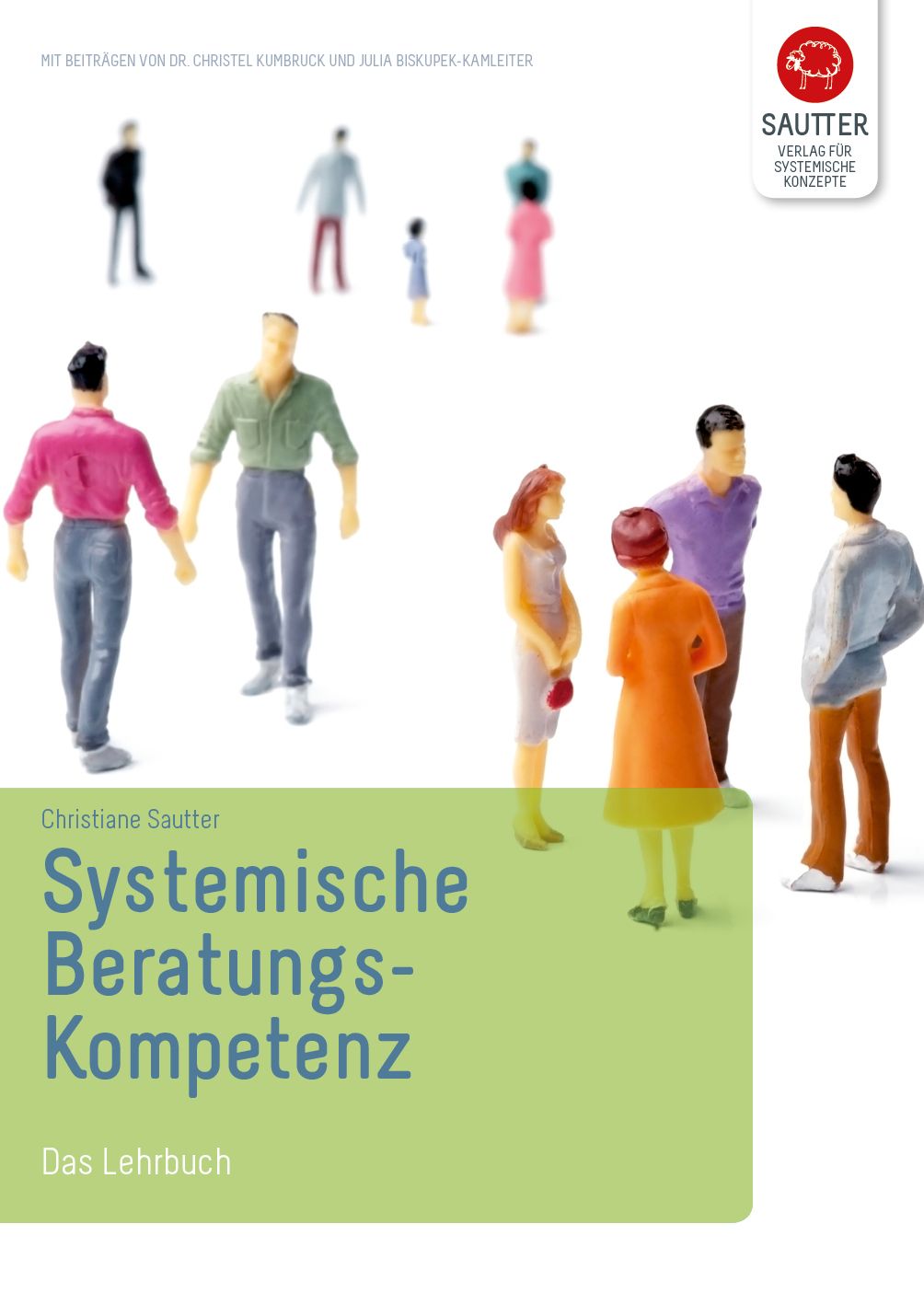 Buchcover mit Titel: Systemische Beratungskompetenz. Autorin: Christiane Sautter. Verlag: Sautter Verlag für systemische Konzepte. Figuren.