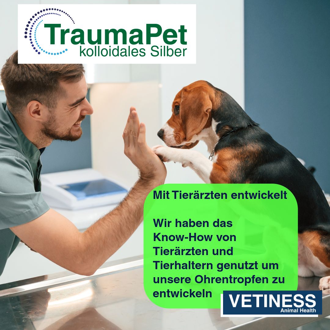 Traumapet Ohrentropfen für Hunde und Katzen