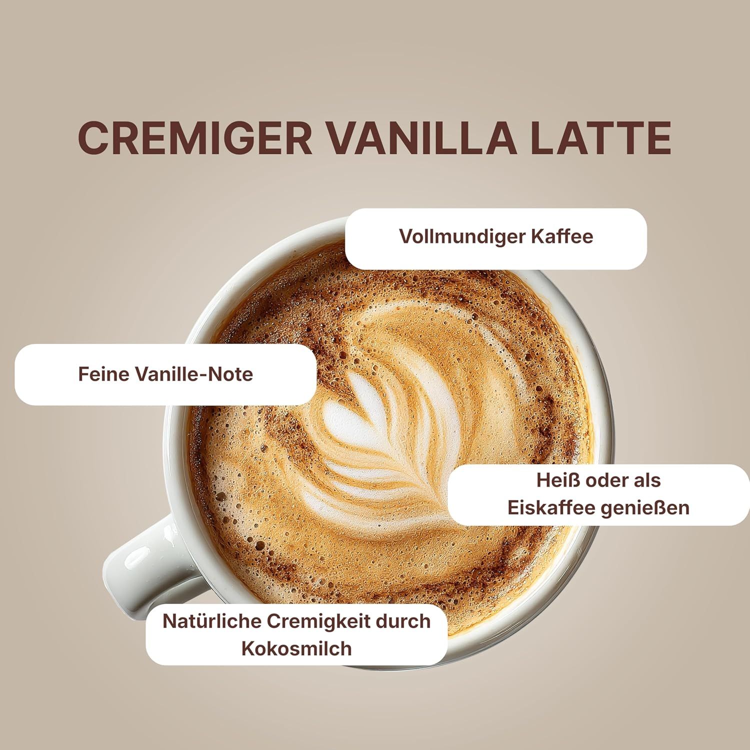 wellbe Collafé Vanilla Latte – Kaffeegetränk mit Kollagen & Arabica Kaffee
