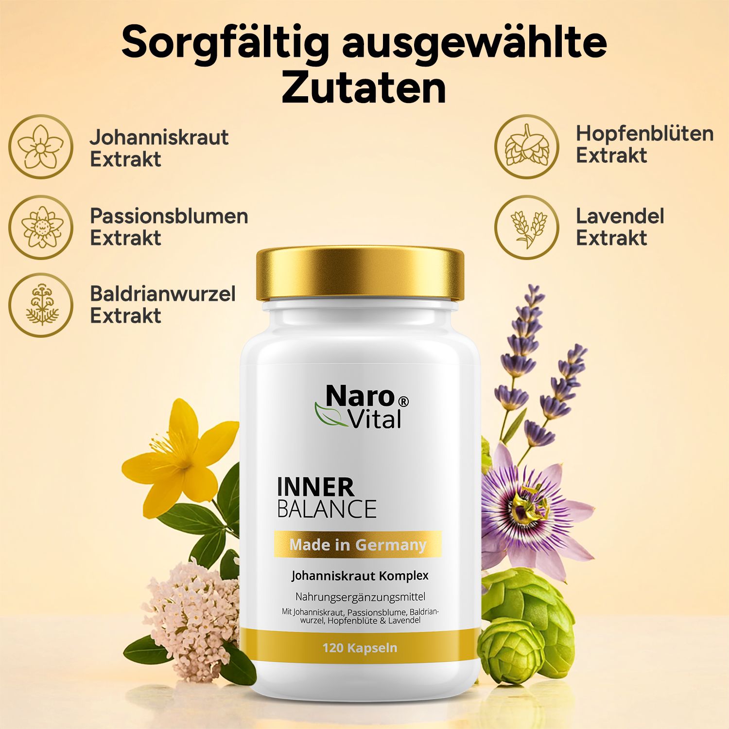 NAROVITAL® Inner Balance - Johanniskraut Komplex Kapseln - Für Psyche & Nerven