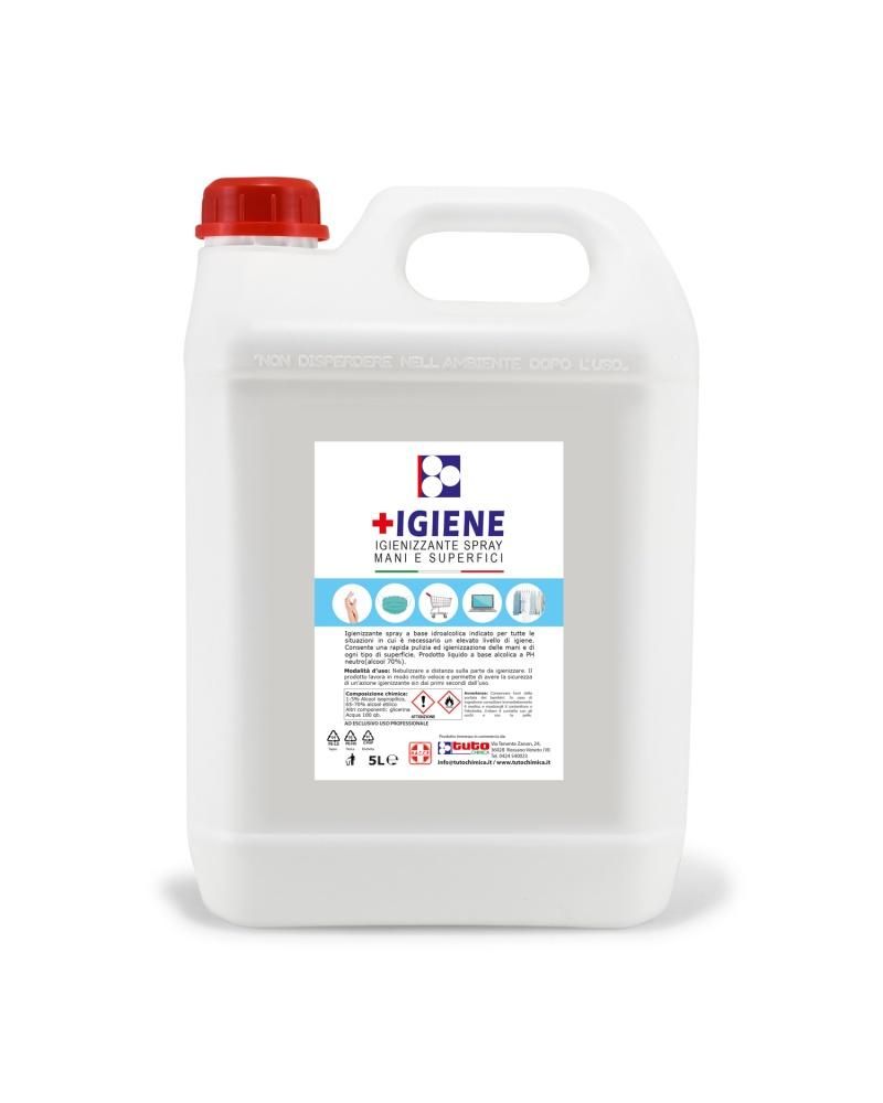 Più igiene Igienizzante alcolico mani e superfici - Tutochimica