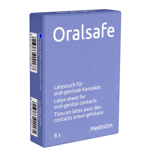 MedIntim *Oral Safe Erdbeer* Latexschutztuch mit Erdbeeraroma