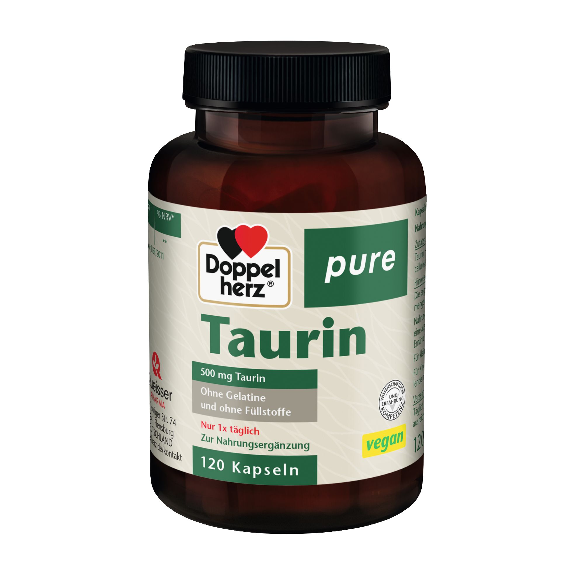 Doppelherz pure Taurin 500mg 120 Kps. St Kapseln