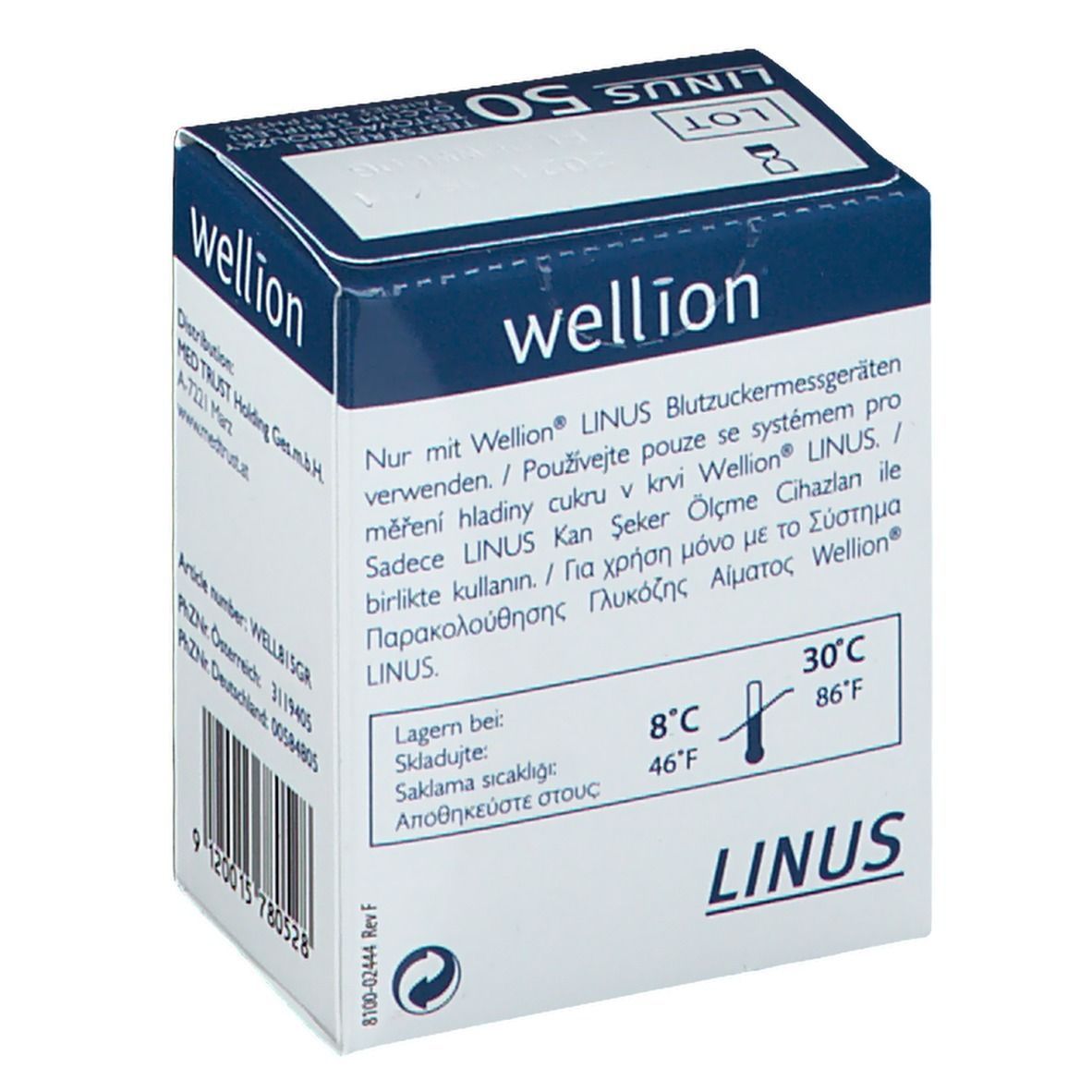 Wellion LINUS Blutzucker Teststreifen