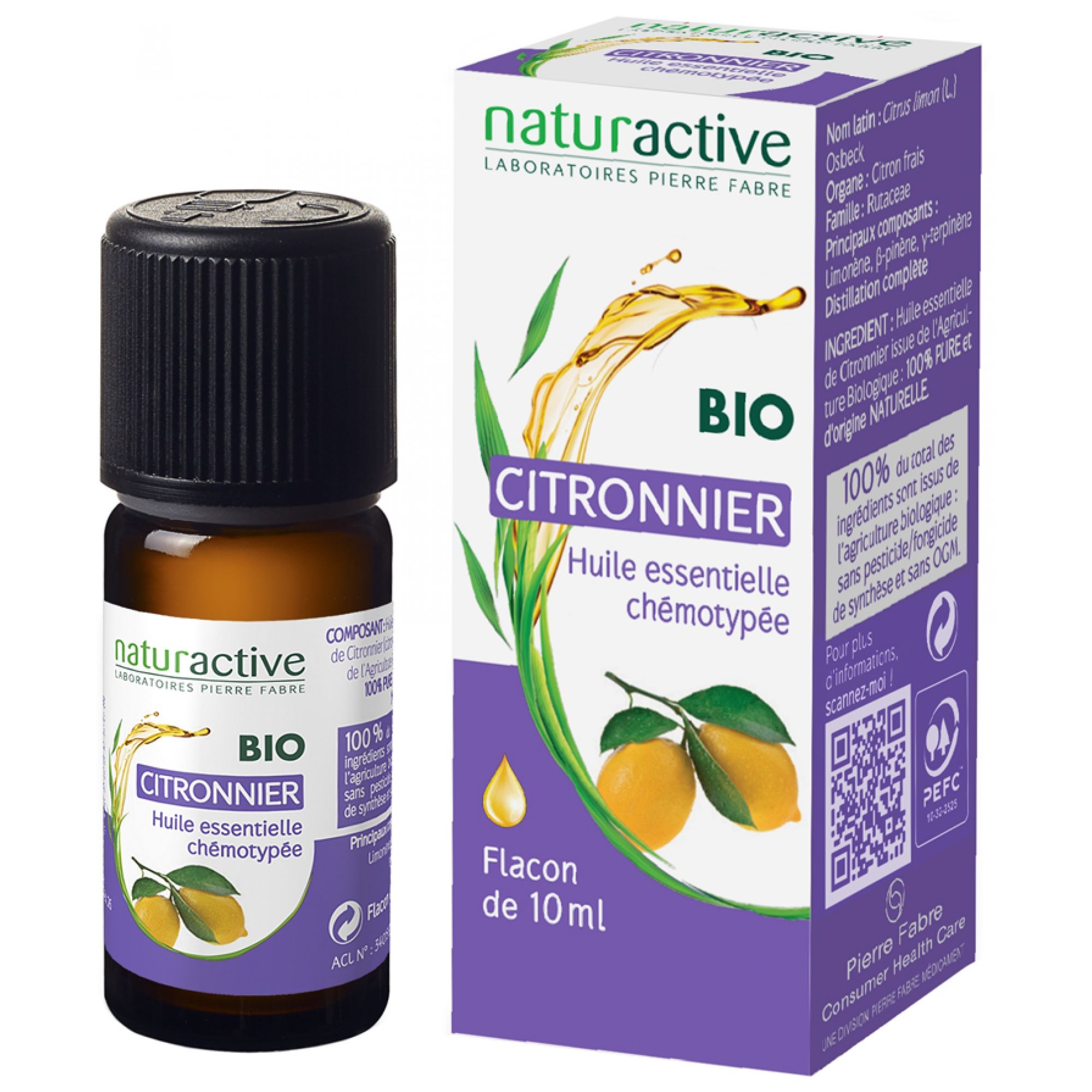 Naturactive Ätherisches Öl Bio-Zitrone 3x3x8 cm