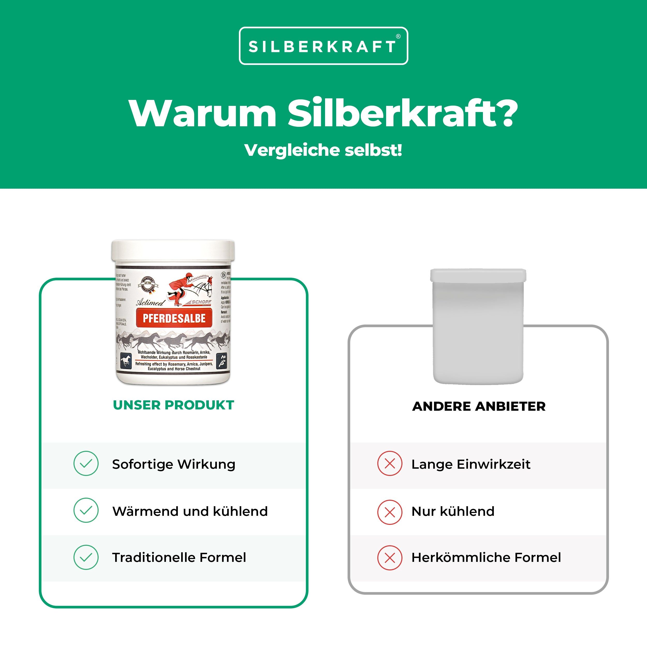 SILBERKRAFT Actimed Pferdesalbe mit Arnika