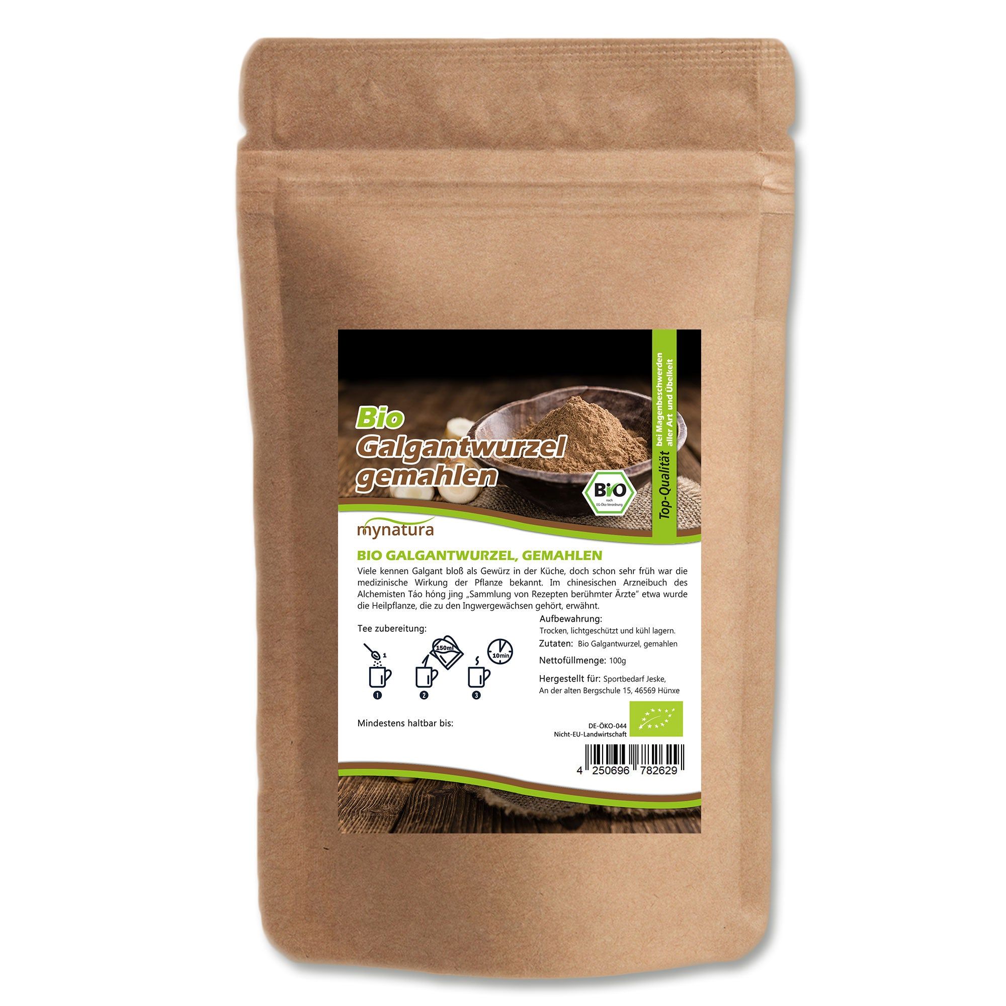 Mynatura Bio Galgantwurzel gemahlen 100 g