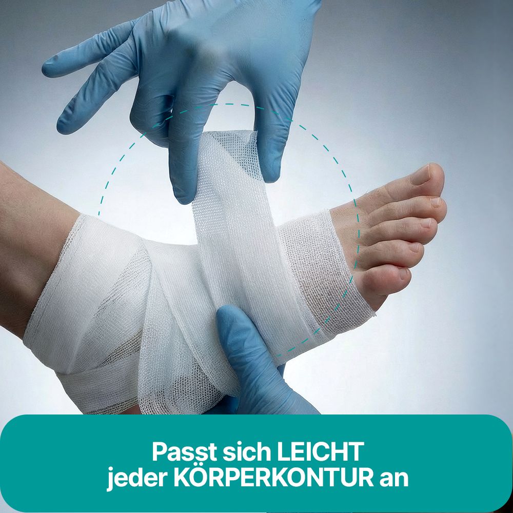 Medrull Ultra-Crepp elastische, anpassungsfähige Bandage / Mullbinde 6cm x 4m