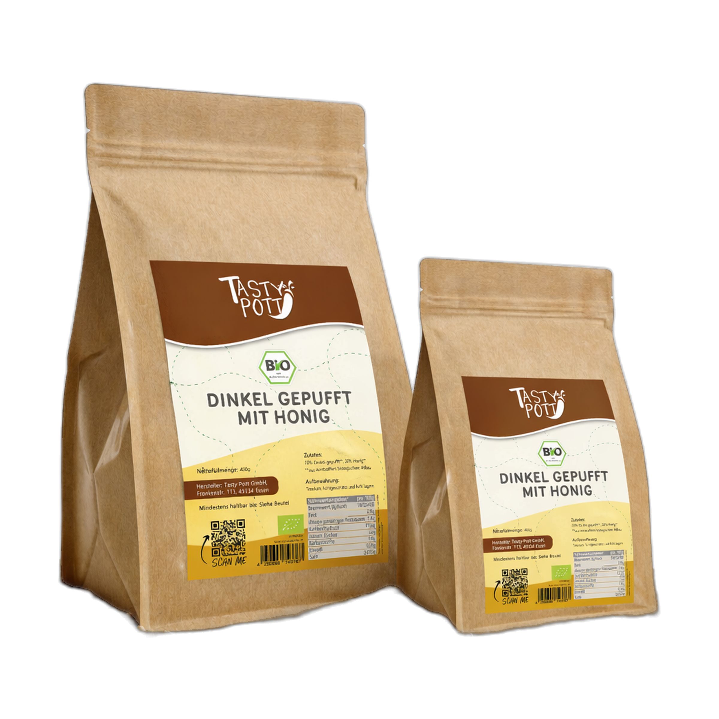 Tasty-Pott Tast Pott Bio Dinkel gepufft mit Honig 400 g