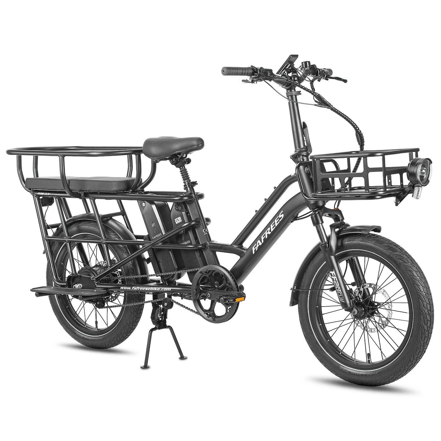 Fafrees Ff20 CUV Elektrisches Lasten-E-Bike, 2 x 12 Ah 576 Wh, mit Kindersitz 1 St