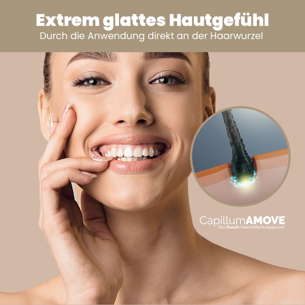 ARTE FIORI - Capillum AMOVE ShaveLess Enthaarungscreme Pulver mit Aloe Vera für das Gesicht