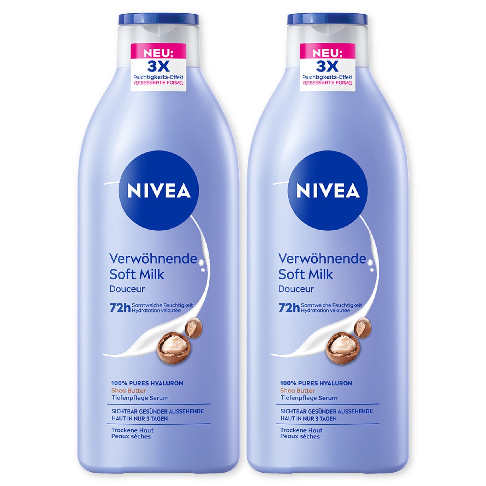 Nivea Verwöhnende Soft Milk 2x400 ml Hautcreme