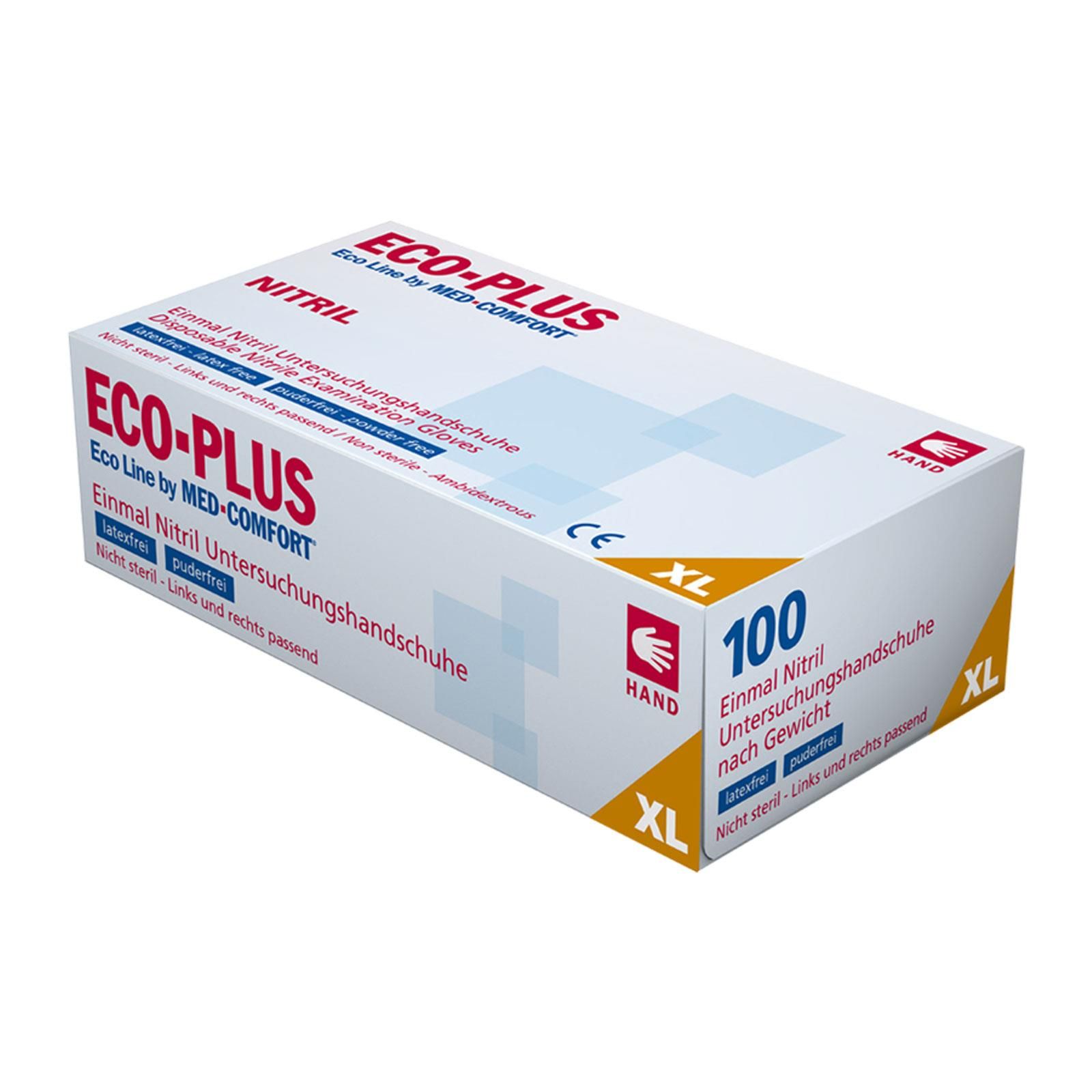 AMPri Eco-Plus Latex Untersuchungshandschuhe puderfrei 100 Stück XL St Handschuhe