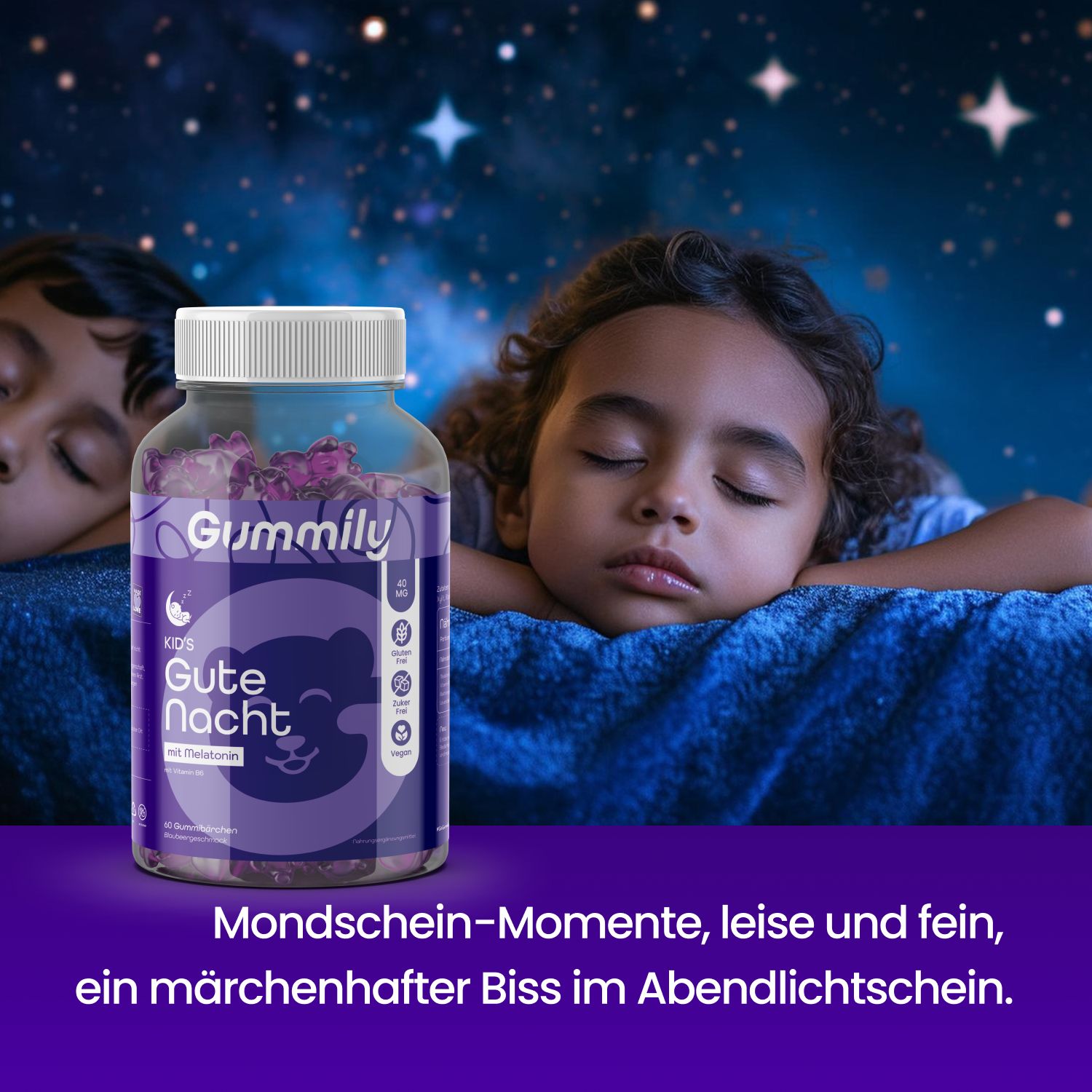 Gummily® Kinder Schlaf Melatonin Gummibärchen
