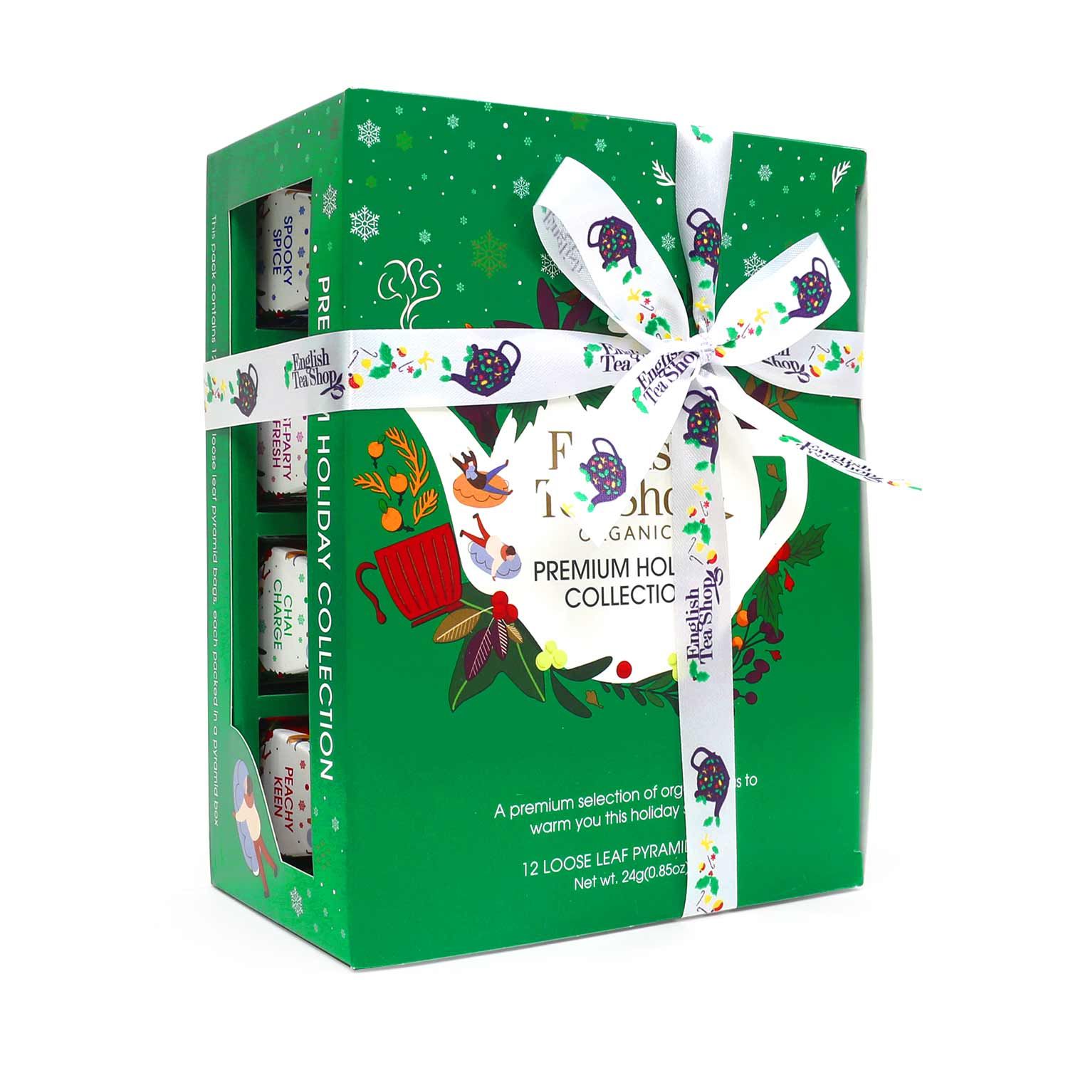 ETS - Tee Geschenk mit Schleife Holiday Collection Grün bio