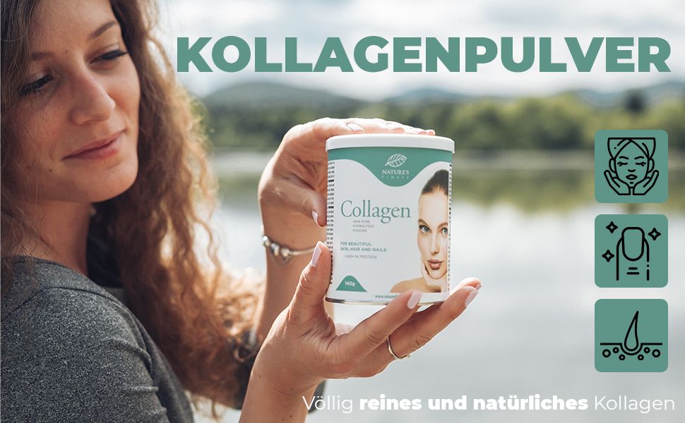 Nature's Finest Collagen powder - natürliches Kollagen 3x140 g Pulver