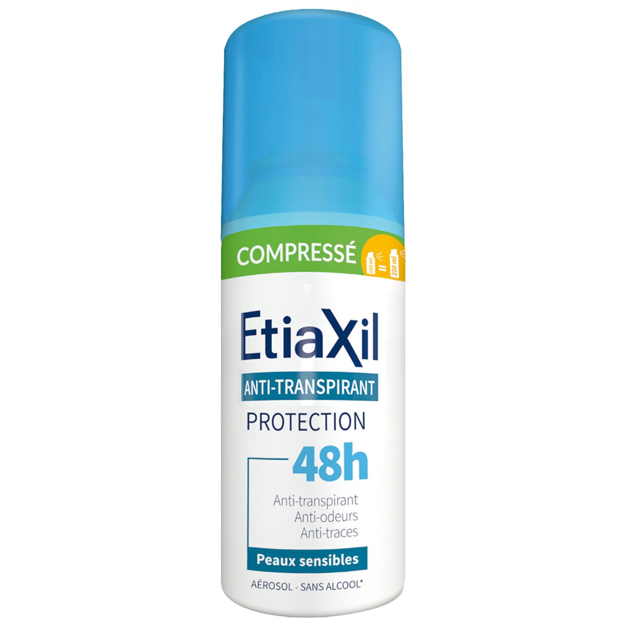 Etiaxil Anti-Transpirant Schutz 48H Empfindliche Haut Aerosol Komprimiert 13,8x4,5x4,5 cm