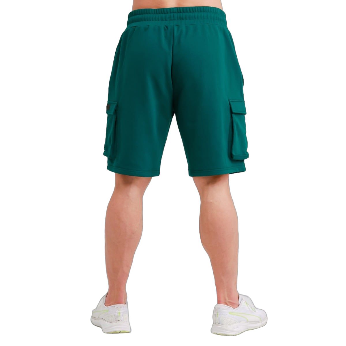 GymBeam Shorts Herren Regular Fit im Cargo-Stil mit Taschen, Modell Utility Grün
