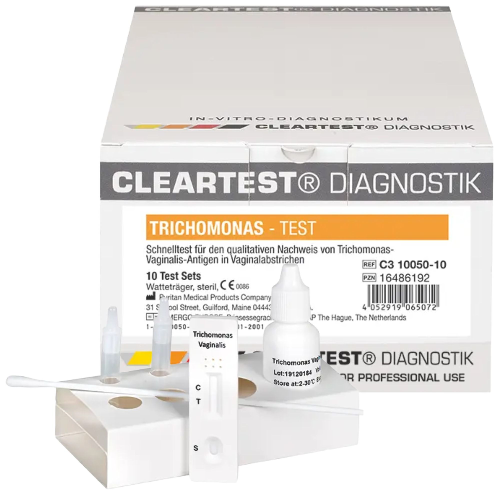 Cleartest Trichomonas Schnelltest Vaginalabstrich STD Diagnostik 10 St Kombipackung