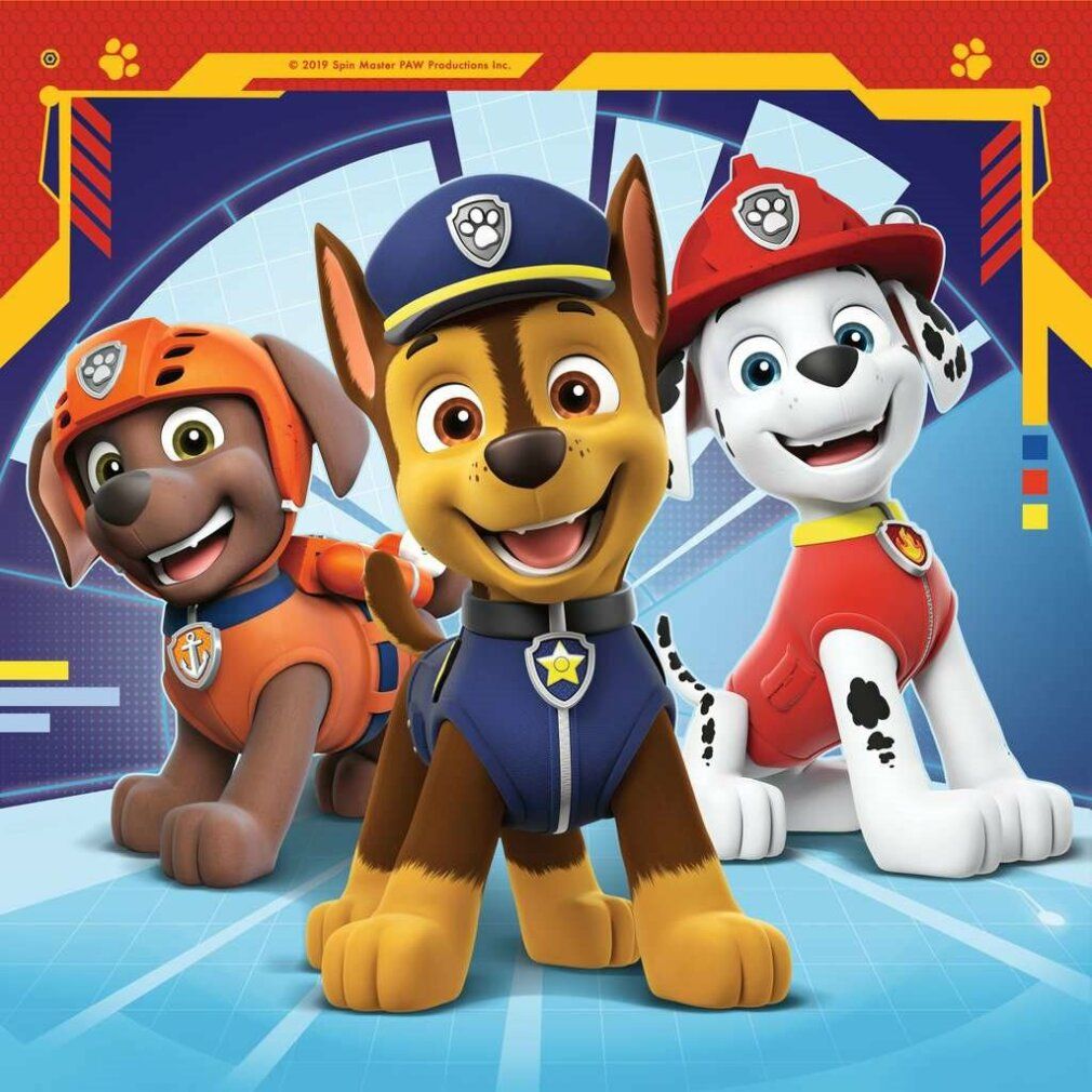 Puzzle 3x49 teile paw patrol 05048 ravensburger