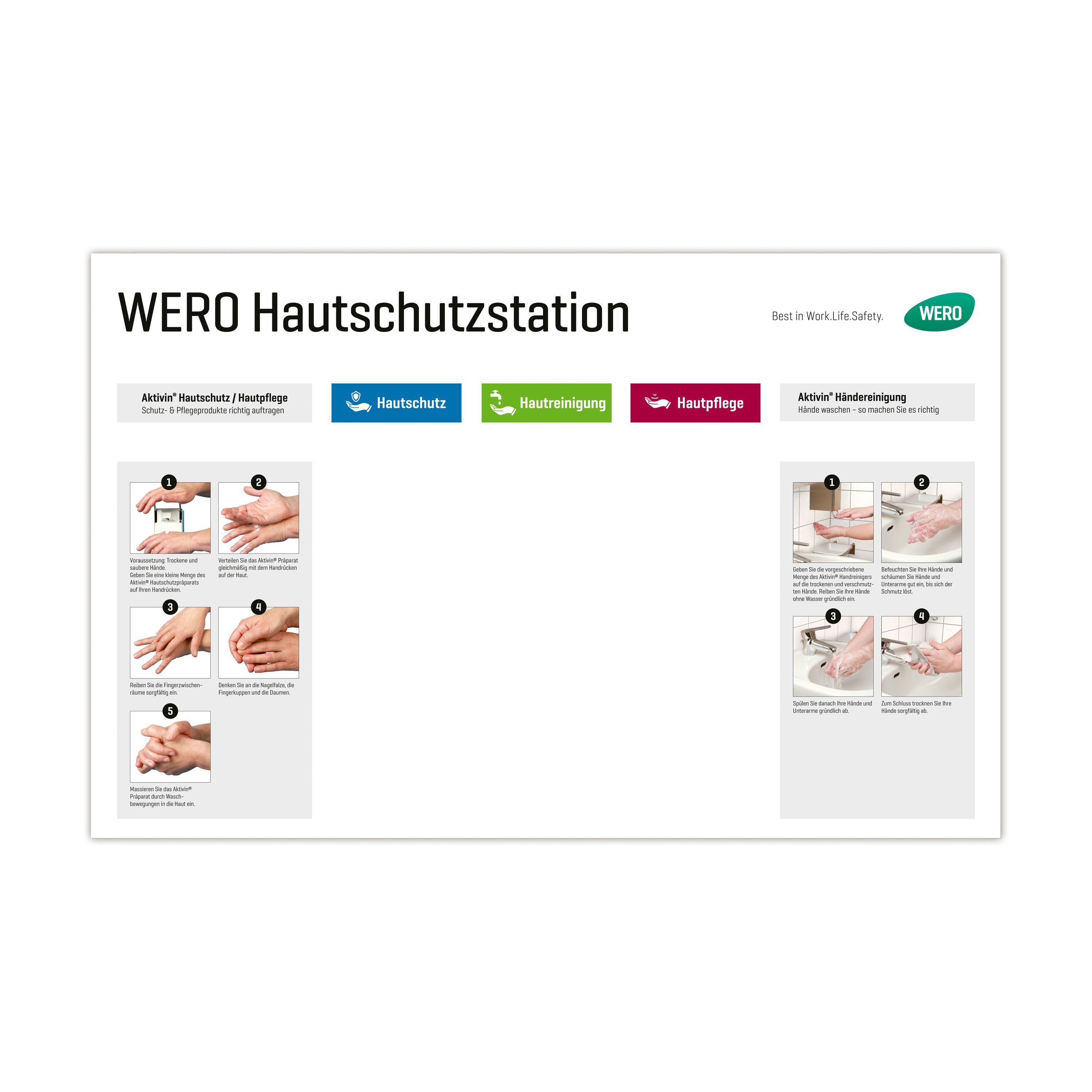 WERO Hautschutzstation für Hautschutz+Hautreinigung+Hautpflege