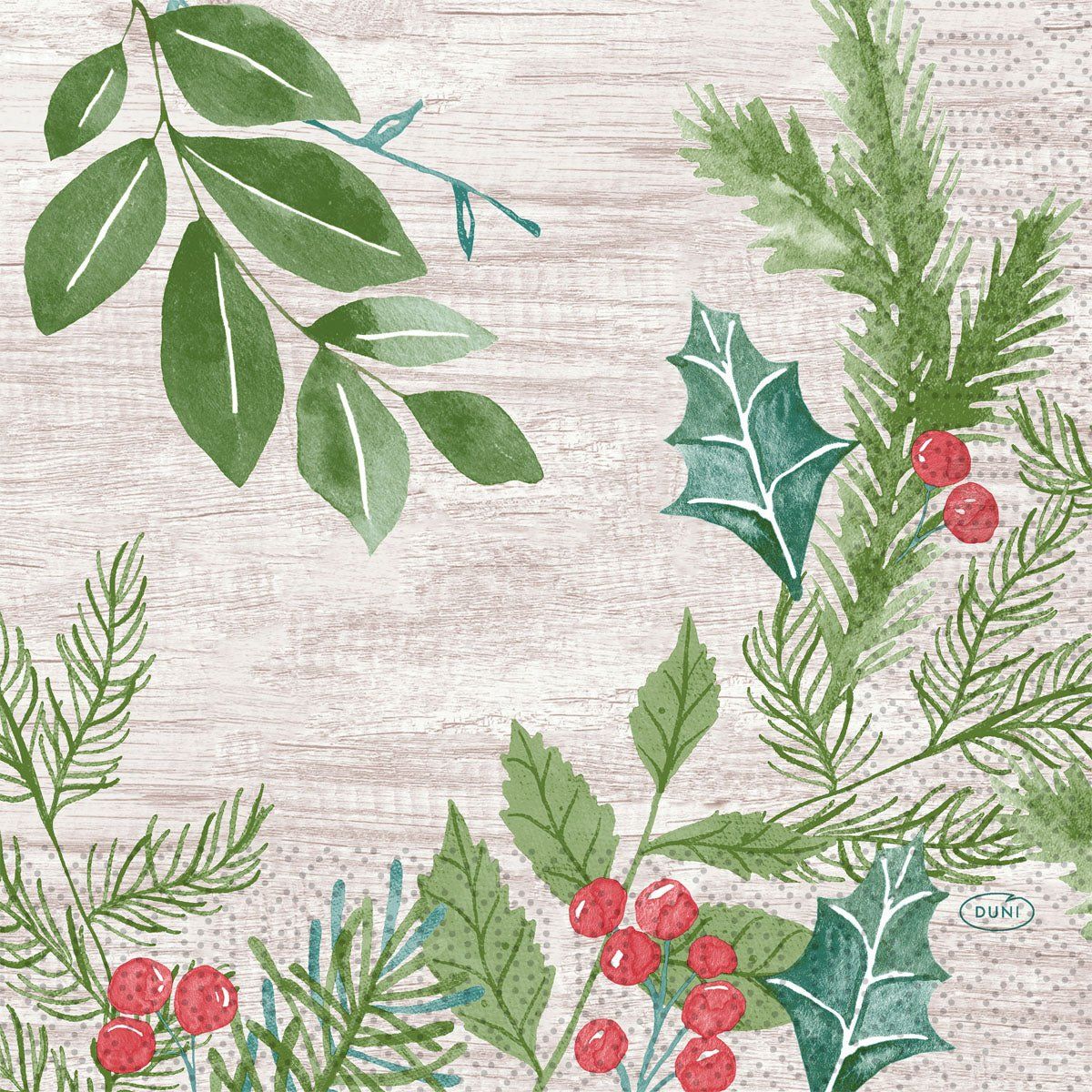 Servietten 33x33 3-lagig 1/4 Winter Greenery 5000 St Tücher