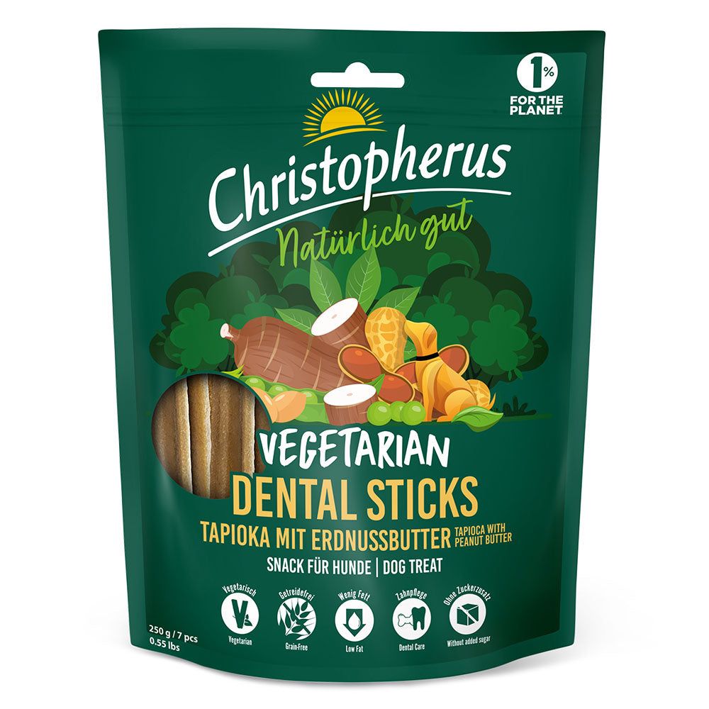Christopherus Vegetarian - Dental Stick - Tapioka mit Erdnussbutter