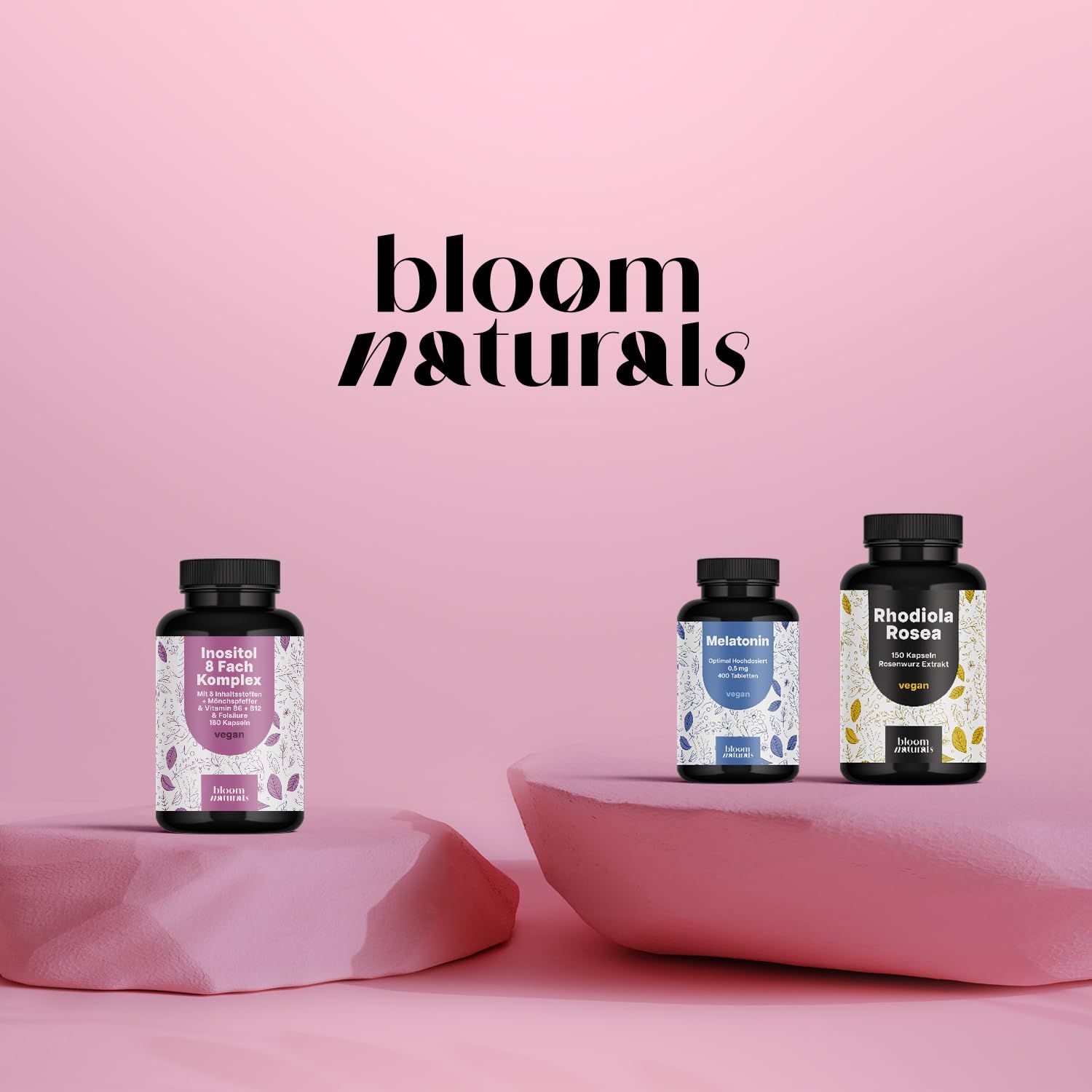 Inositol Komplex - 180 Kapseln - Mit Mönchspfeffer, Zink, Eisen & B-Vitaminen - Bloom Naturals®