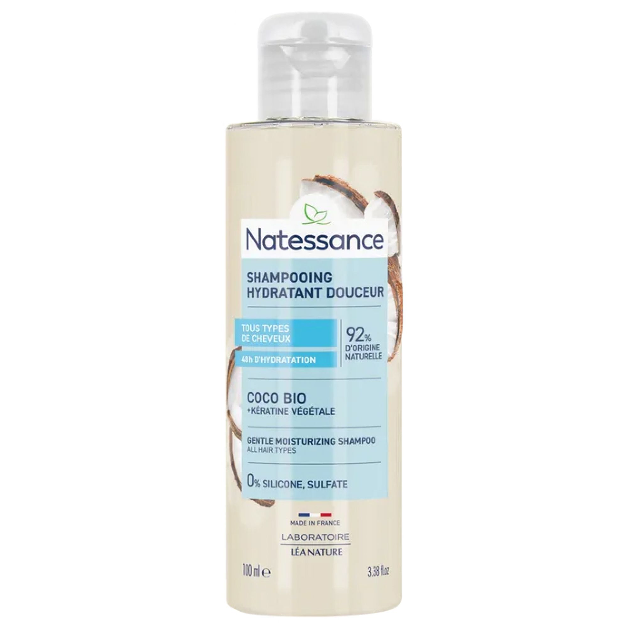 Natessance Kokosnuss und Gemüse Keratin Shampoo 13x4,5x3 cm