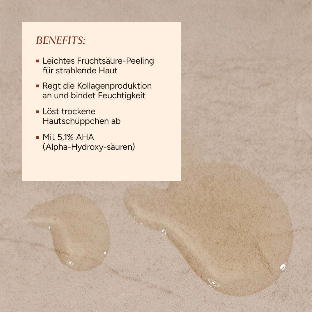 JUNGLÜCK AHA Peeling - Fruchtsäurepeeling mit 5,1% AHA, glättet die Haut über Nacht