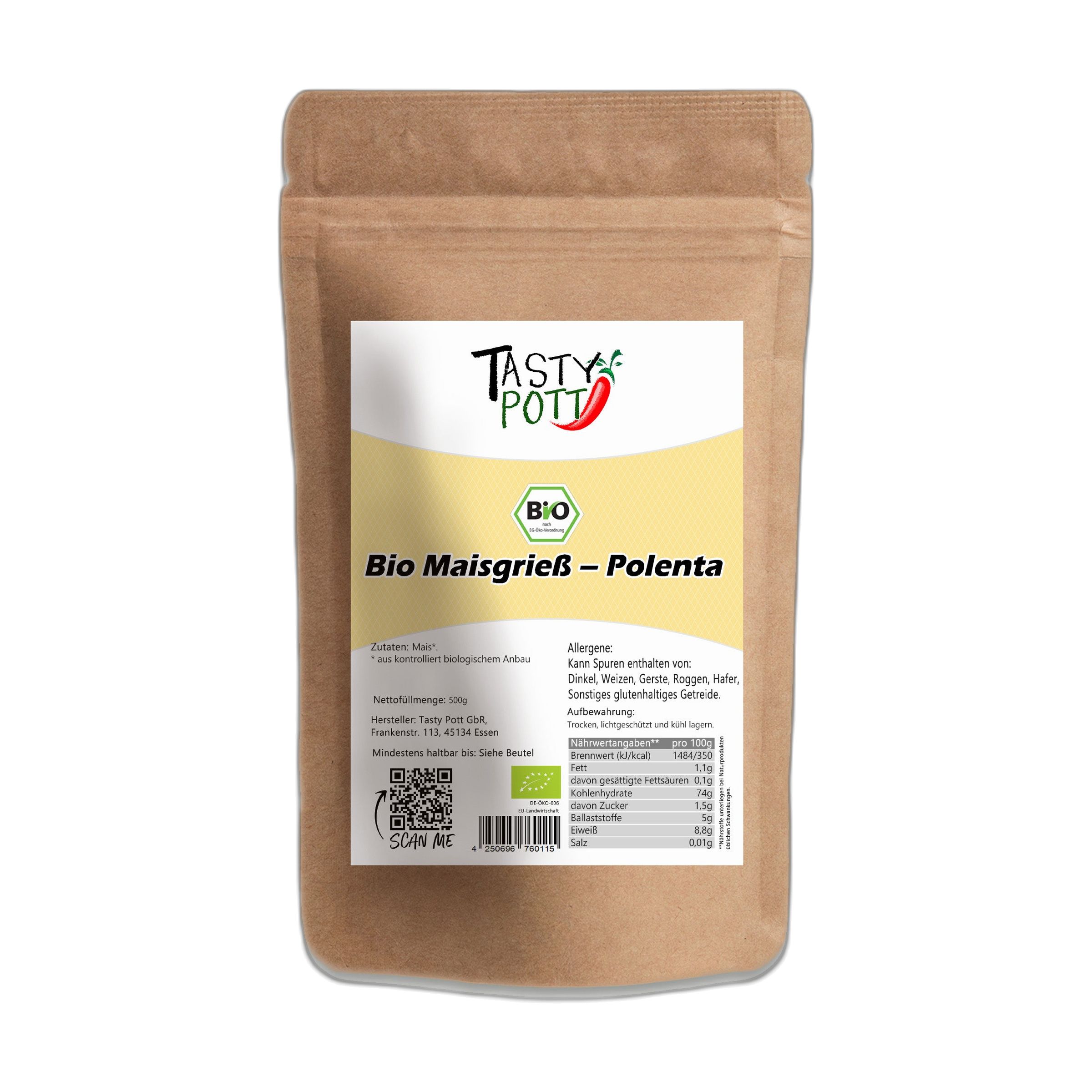 Tasty-Pott Tasty Pott Bio Maisgrieß (Polenta) 500 g