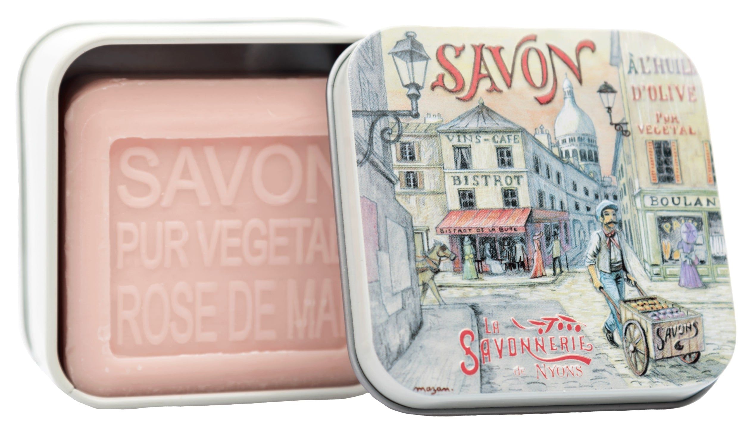 La Savonnerie de Nyons - Metallbox mit Seife 'Montmartre' 155 g