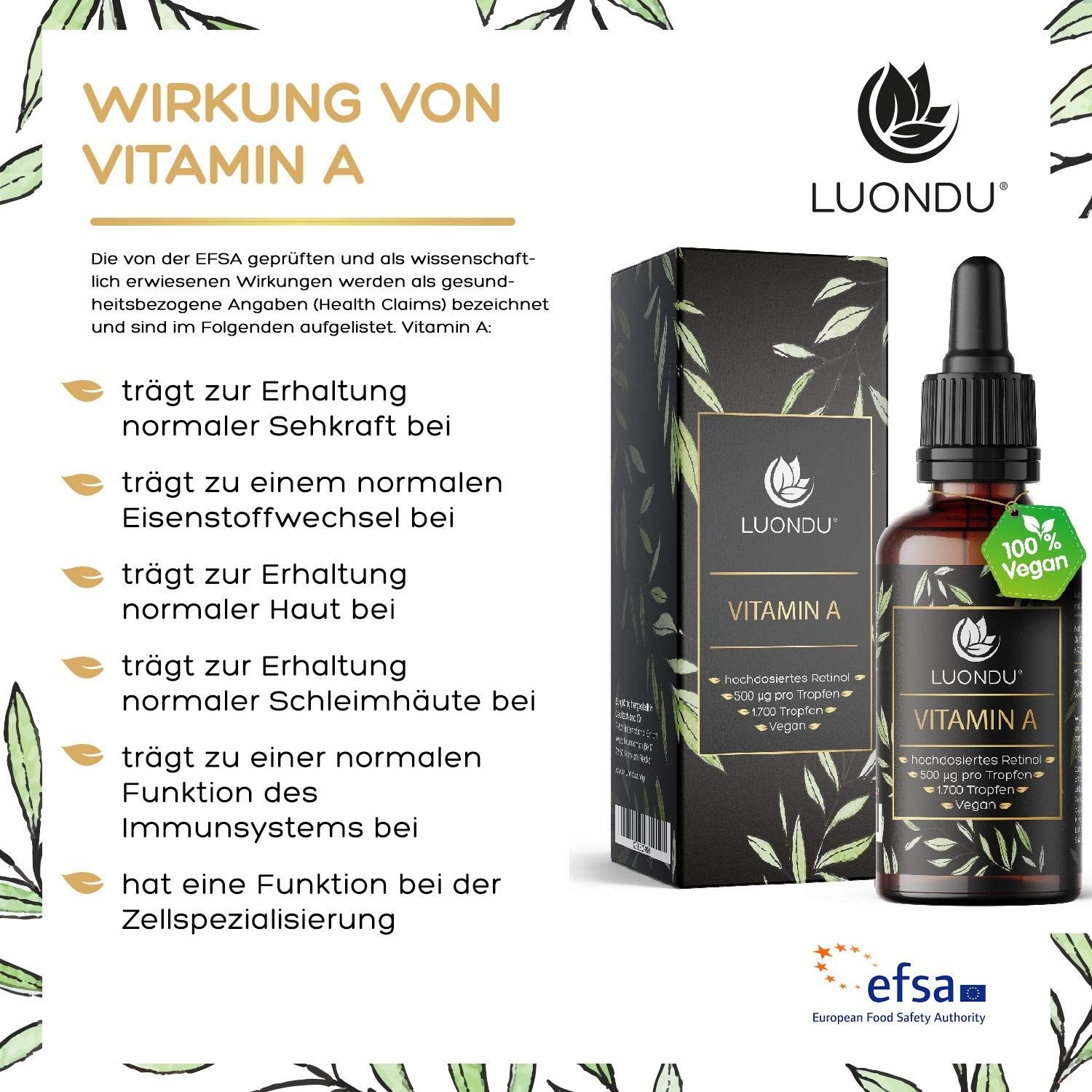 Luondu Vitamin A Tropfen 5000 IE