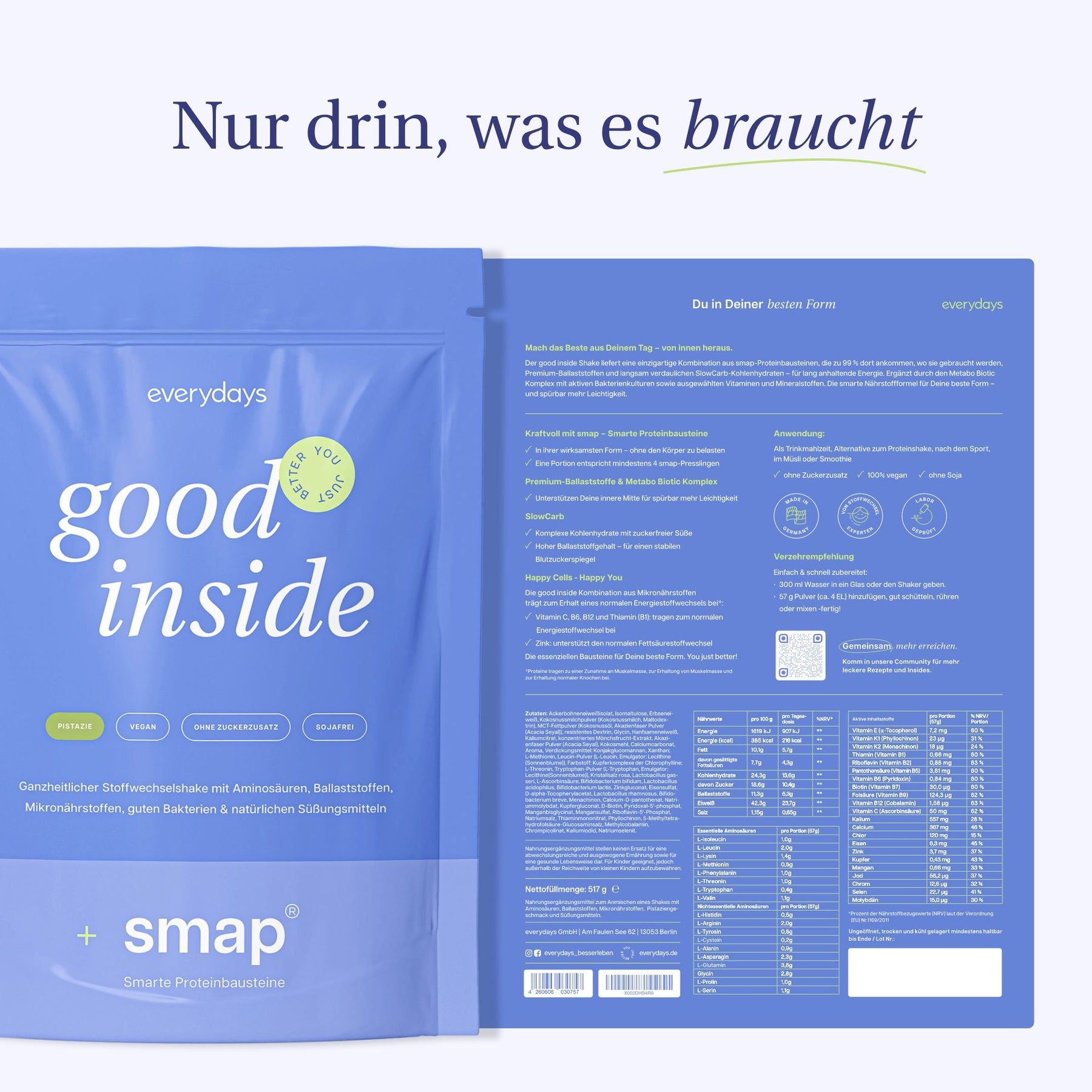 everydays good inside shake pistazie