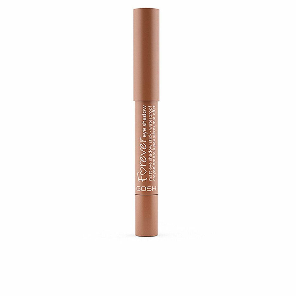 Stift-Lidschatten FOREVER matter, Farbe 09-nougat. Zylindrische Form, braune Farbe. Marke GOSH.