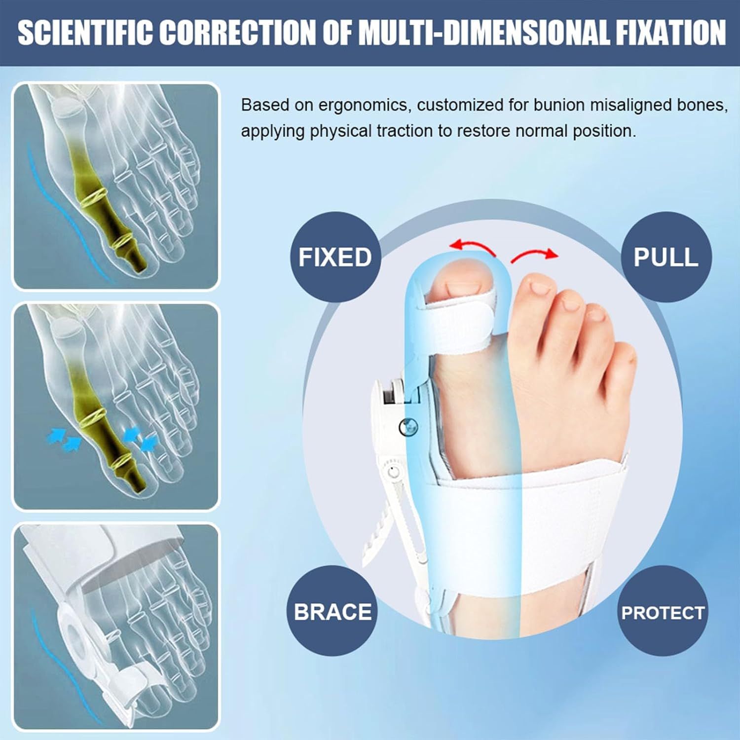 COOL-i Hallux valgus Korrektor mit Drehverstellung, links/rechts tragbar & individuell einstellbar