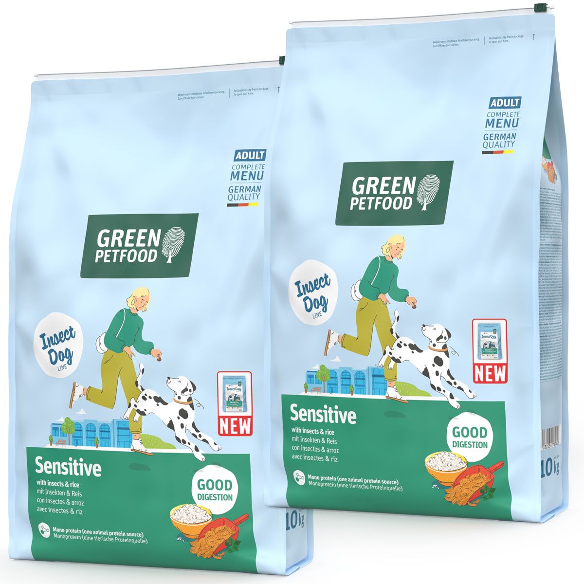 Green Petfood Sensitive with Insects & Rice