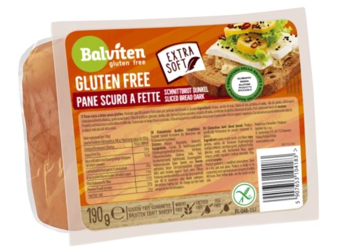 Pane a Fette Scuro Senza Glutine - Balviten