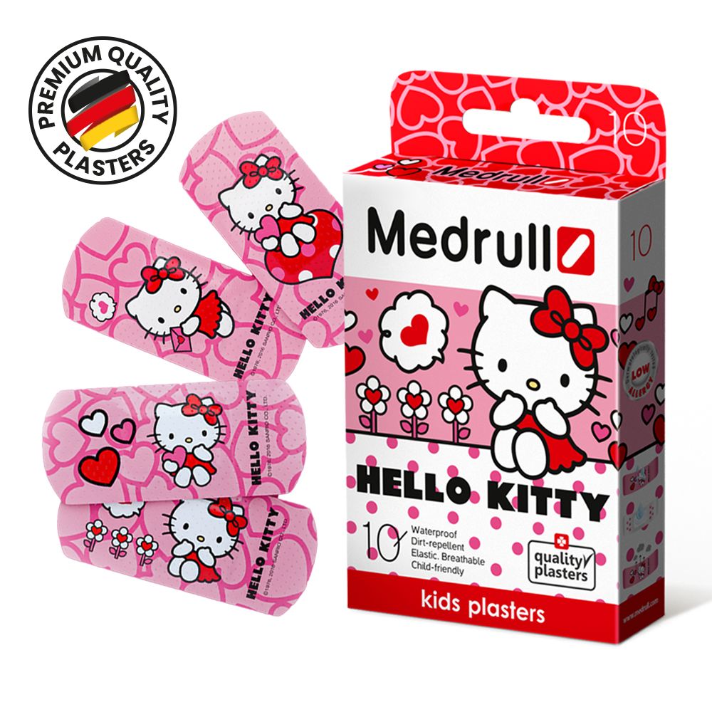 Medrull Hello Kitty Kinder-Pflaster, hypoallergen 10 St Pflaster